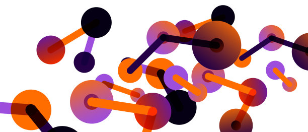 抽象背景的圆点由线连接图片下载