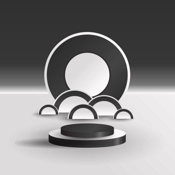 3d讲台舞台黑白颜色图片下载