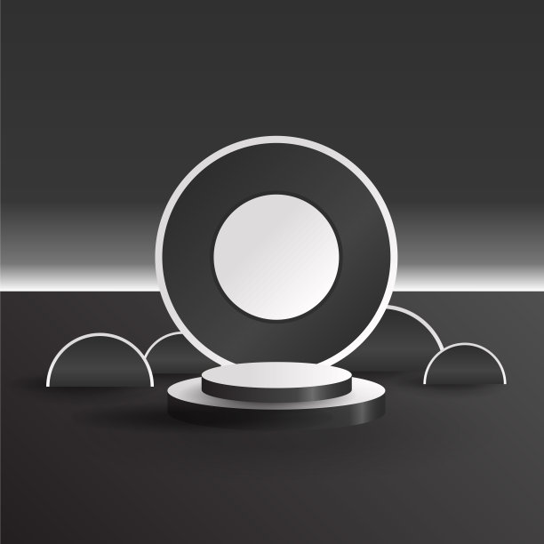 3d讲台舞台黑白颜色图片下载