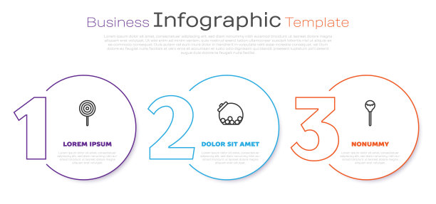 棒棒糖，玻璃罐，里面有糖果。业务信息模板。向量图片下载