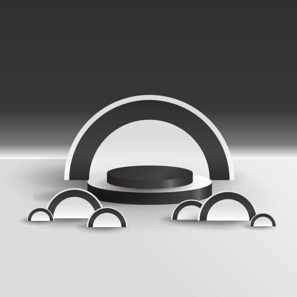 3d讲台舞台黑白颜色图片下载