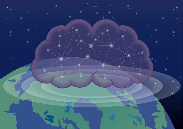 脑网络对抗宇宙的背景。精神上的抽象的形象。图片下载
