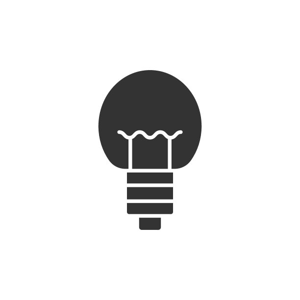 平面风格的灯泡图标。灯泡矢量插图在白色孤立的背景。能源灯标识的经营理念。图片下载
