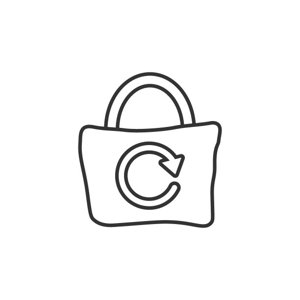 环保袋图标在平坦的风格。Ecobag矢量插图在白色孤立的背景。可重用购物者签署业务概念。图片下载