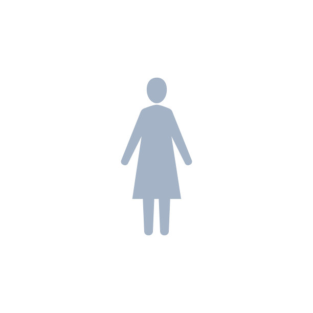 白色背景上的女人图标，矢量剪影插图图片下载