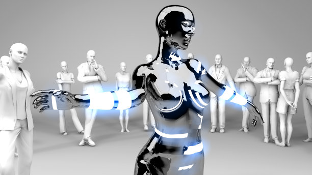 美丽的机器人女孩图片下载