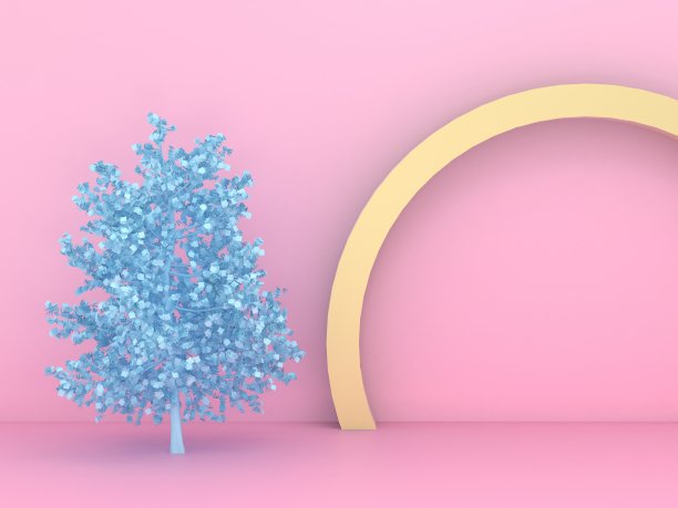 抽象的蓝粉色几何形状的颜色图片下载