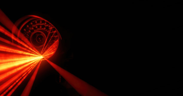 在有拷贝空间的黑暗中，安全摄像头发出的红外线图片下载