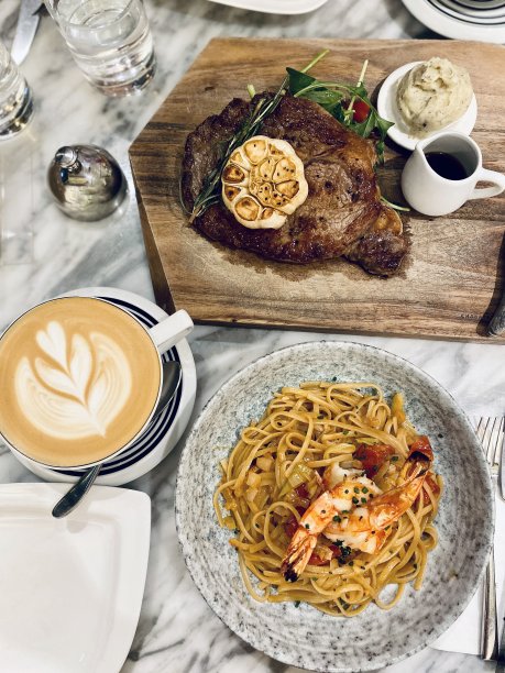 不错的咖啡馆早午餐图片下载