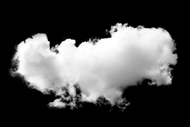 雾、白云或薄雾用于在黑色背景上孤立的设计图片下载