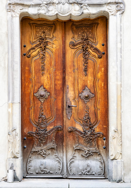 木雕旧门图片下载