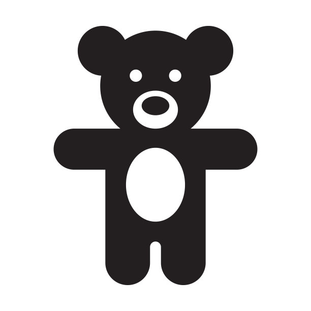 熊娃娃图标矢量平面设计，标志，网站，社交媒体，移动应用程序，UI插图图片下载