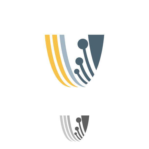 简单的字母V技术logo图标设计模板图片下载
