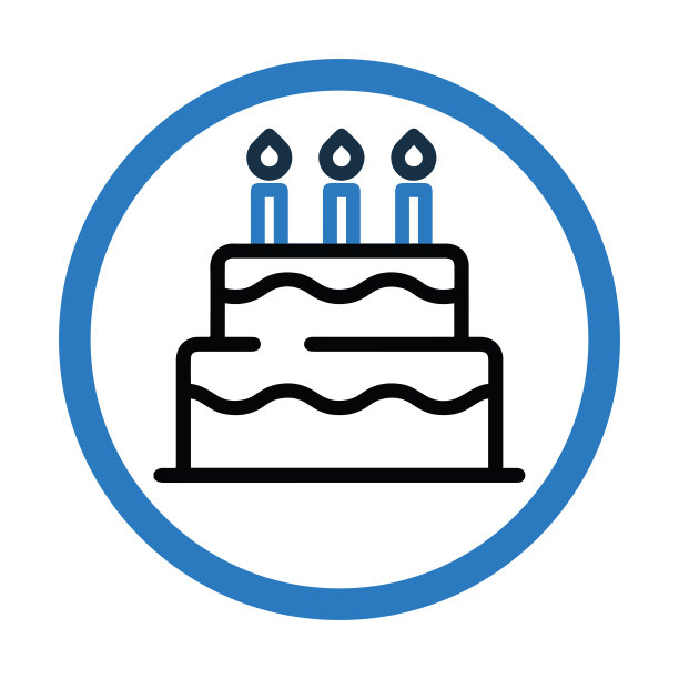生日蛋糕或生日快乐的图标图片下载