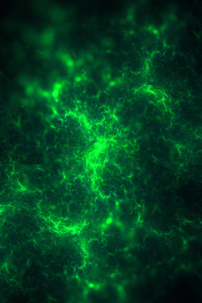 计算机生成的带有发光星云的抽象空间场景图片下载