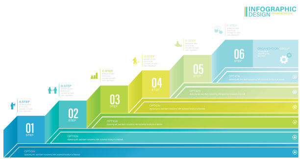 信息图形元素股票说明信息图形，数字6，部分，步骤，图标图片下载