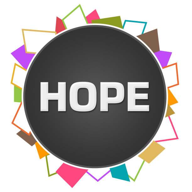 希望黑暗多彩的随机形状圈图片下载