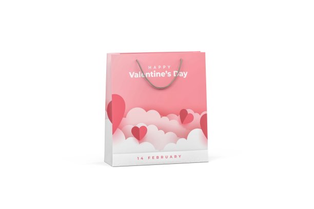 情人节手袋的白色背景图片下载