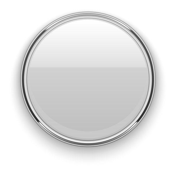 光滑的金属圈。圆形按钮模板。空白模型图片下载