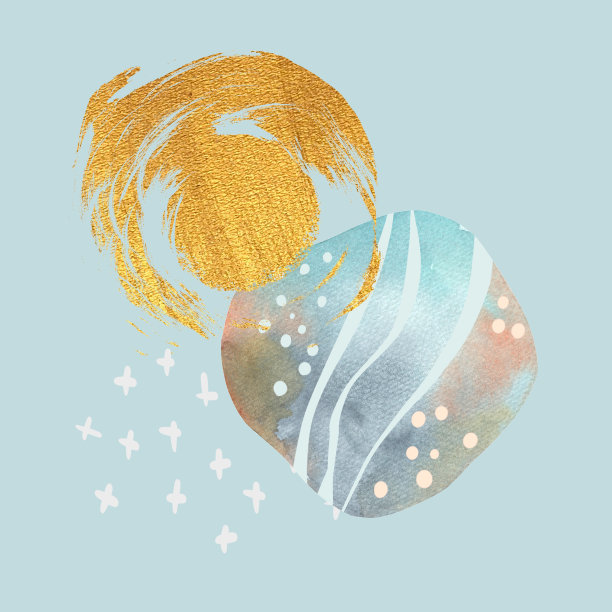 摘要海卵石图案以水彩为设计元素。图片下载