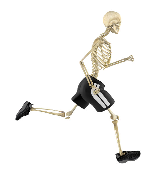 一个人跑步的3D插图图片下载