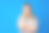 年轻少女的肖像不满不满的蓝色背景图片下载