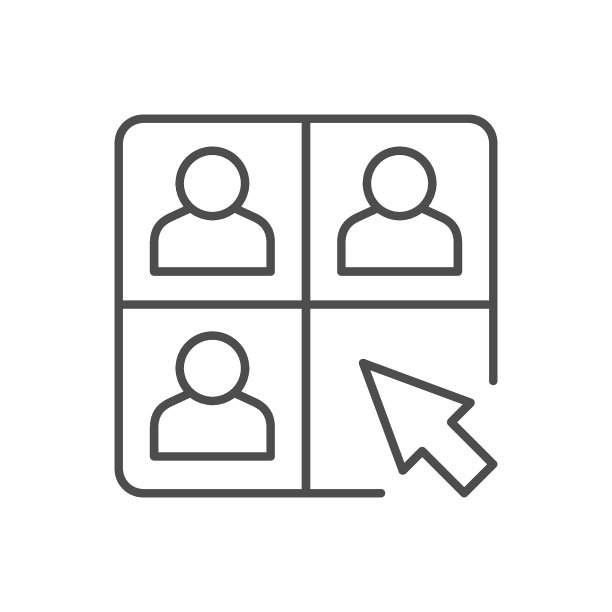 在线会议线路轮廓图标图片下载