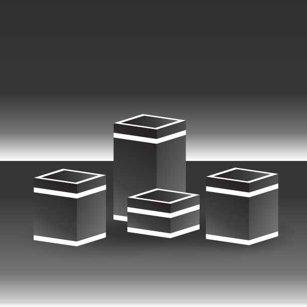 三维矢量平台舞台黑色和白色图片下载