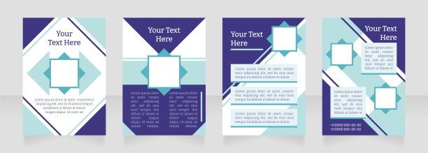 公司财务计划创作空白宣传册布局设计。垂直海报模板设置为文本的空复制空间。预先制作的公司报告收集。可编辑的传单纸页图片下载