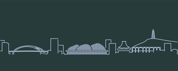 南宁单线天际线概况图片下载