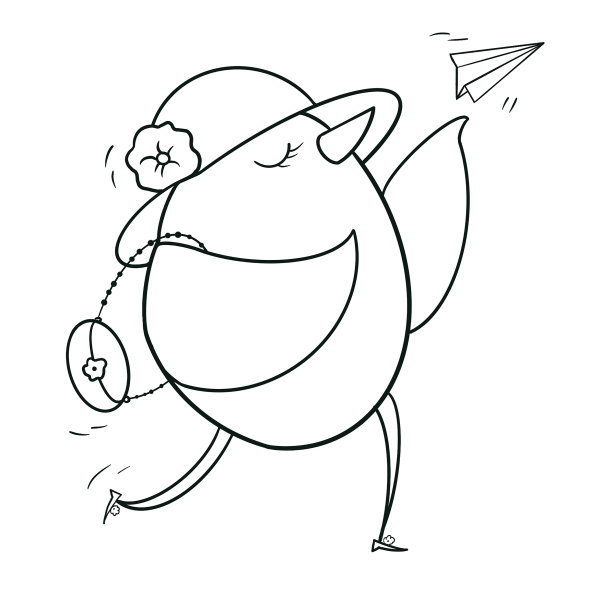 鸟姑娘送纸飞机隔离集4/6图片下载