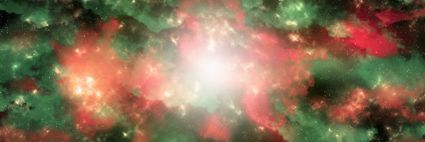 空间背景与星尘和闪亮的星星。逼真的宇宙和彩色星云。色彩斑斓的星系。三维演示图片下载