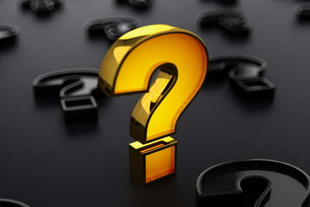 黑色霓虹灯问号标志图片下载