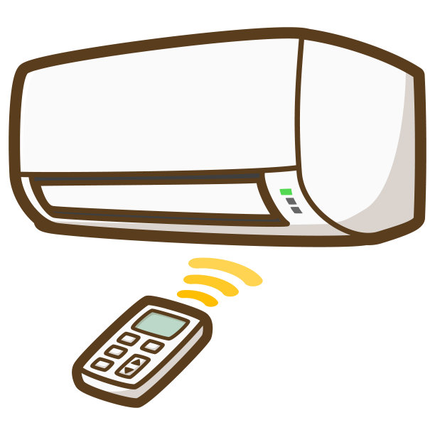 用遥控器打开空调。图片下载