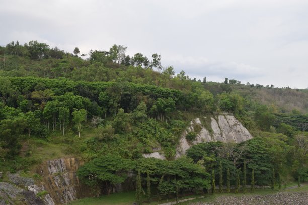 水库周围的自然风光图片下载