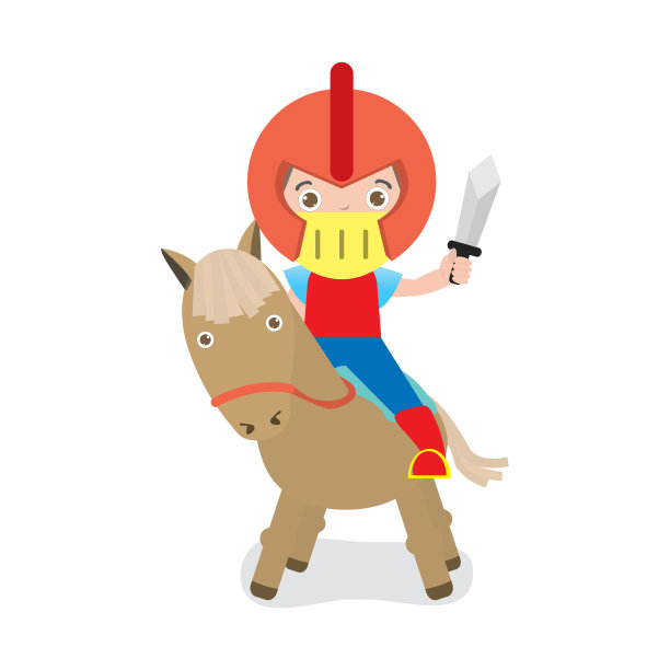 向量插图的儿童超级英雄穿着漫画服装孤立在白色背景图片下载