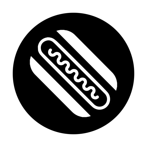 吃食物或热狗图标图片下载