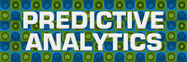 预测分析绿色蓝色齿轮方形纹理图片下载