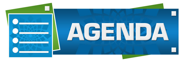 议程绿色蓝色圆形花水平图片下载