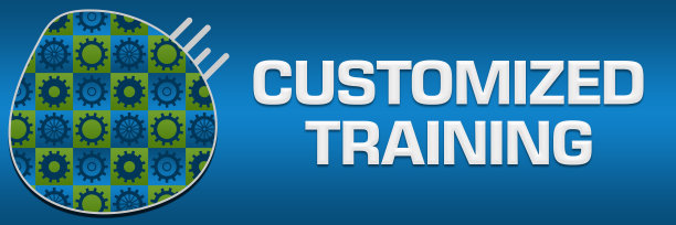 定制培训蓝绿齿轮纹理元素水平图片下载