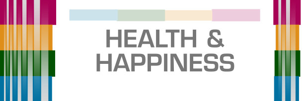 健康和幸福的彩色酒吧两边图片下载