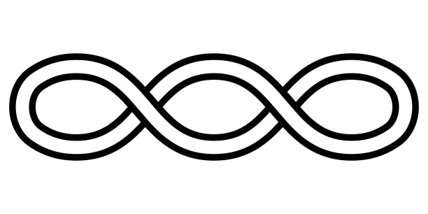 希腊波浪无限标志点缀。古链式，三重无限符号图片下载
