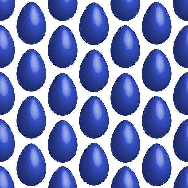 复活节彩蛋3D蓝色固体矢量图案图片下载