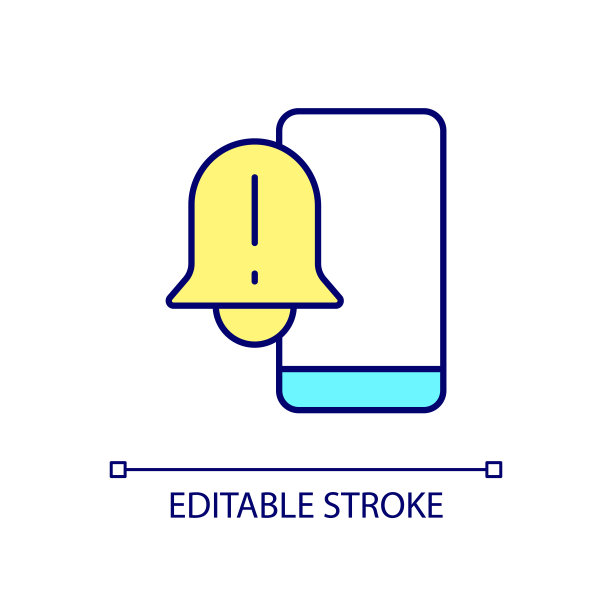接收推送通知的智能手机RGB颜色图标图片下载