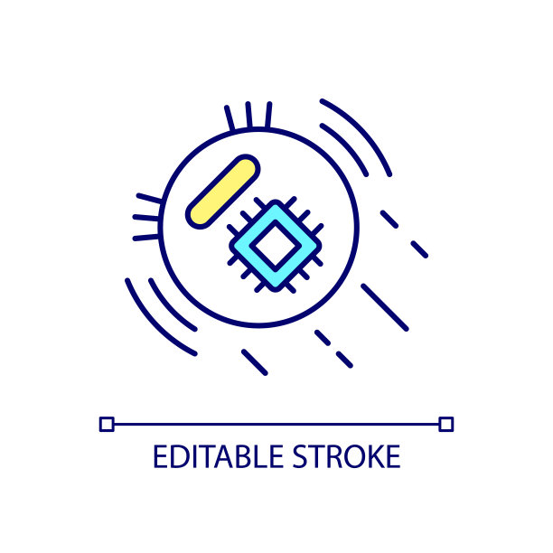 智能家居清洁设备RGB颜色图标图片下载