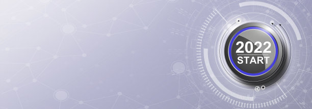 2022年开始。新年快乐按钮。三维演示图片下载
