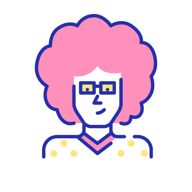 留着非洲式发型的年轻人戴着眼镜。像素完美，可编辑的笔触有趣的颜色头像图标图片下载