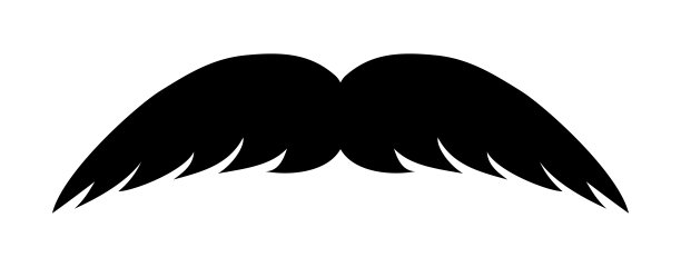 胡子图标。黑胡子轮廓。男人留胡子。收集胡须设计在父亲节。矢量图图片下载