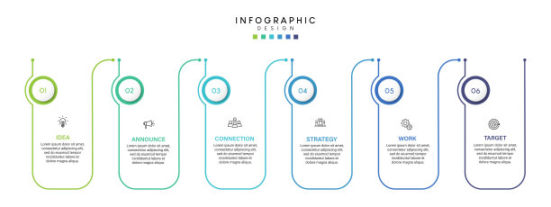 业务时间轴信息图步骤为数据业务可视化元素背景模板图片下载
