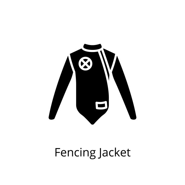 在矢量击剑夹克图标。标识图片下载